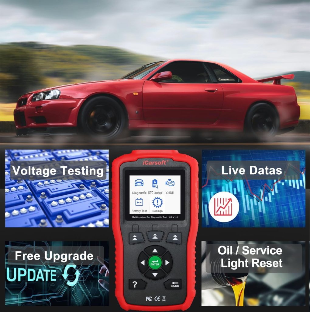 Auto Diagnostic Scanner iCarsoft LR V1.0 for LandroverJaguar with Oil Service Reset Battery Test New Version of i930 (red) Auto Diagnostic Scanner iCarsoft LR V1.0 for LandroverJaguar with Oil Service Reset Battery Test New Version of i930 (red)