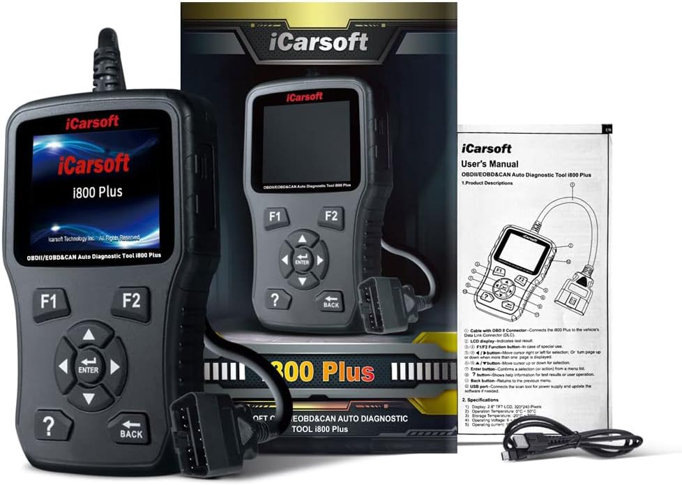 iCarsoft OBD II Scanner i800 Plus EOBD Code Reader Review