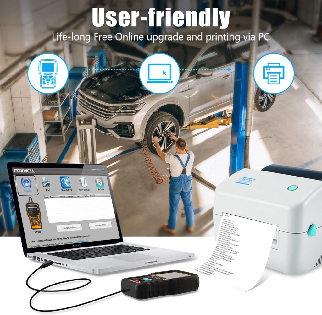 FOXWELL NT301 OBD2 Scanner Live Data Professional Mechanic OBDII Diagnostic Code Reader Tool for Check Engine Light FOXWELL NT301 OBD2 Scanner Live Data Professional Mechanic OBDII Diagnostic Code Reader Tool for Check Engine Light