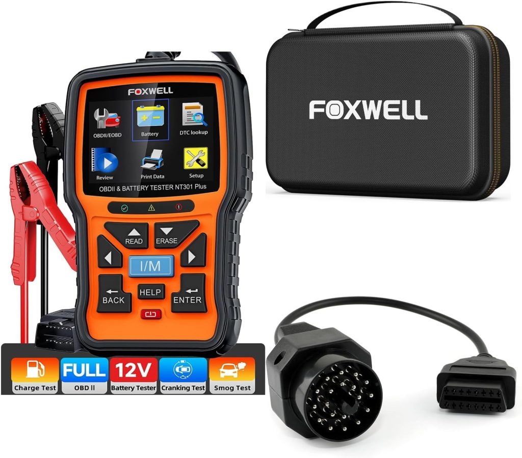 FOXWELL Upgrade NT301 Plus with 20pin Extension Cable and 16pin Cable