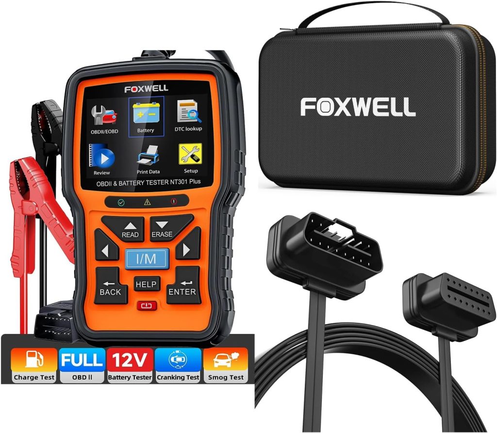 FOXWELL Upgrade NT301 Plus with Case with OBD2 Extension Cable