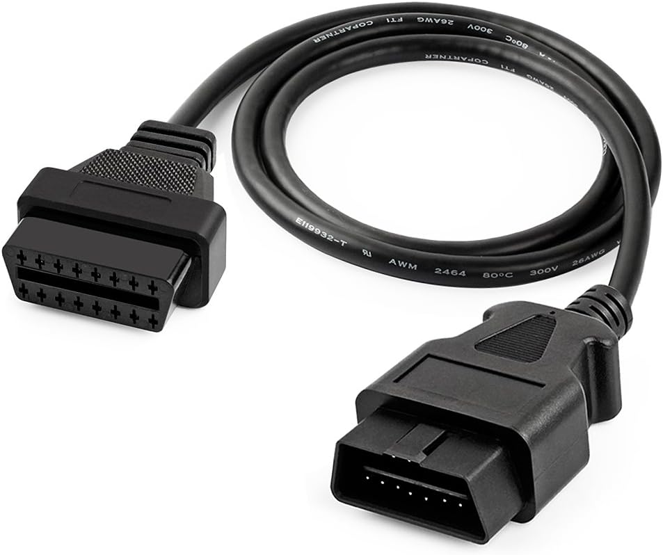 FOXWELL Upgrade NT301 Plus with Case with OBD2 Extension Cable OBD2 Scanner Battery Tester 12V