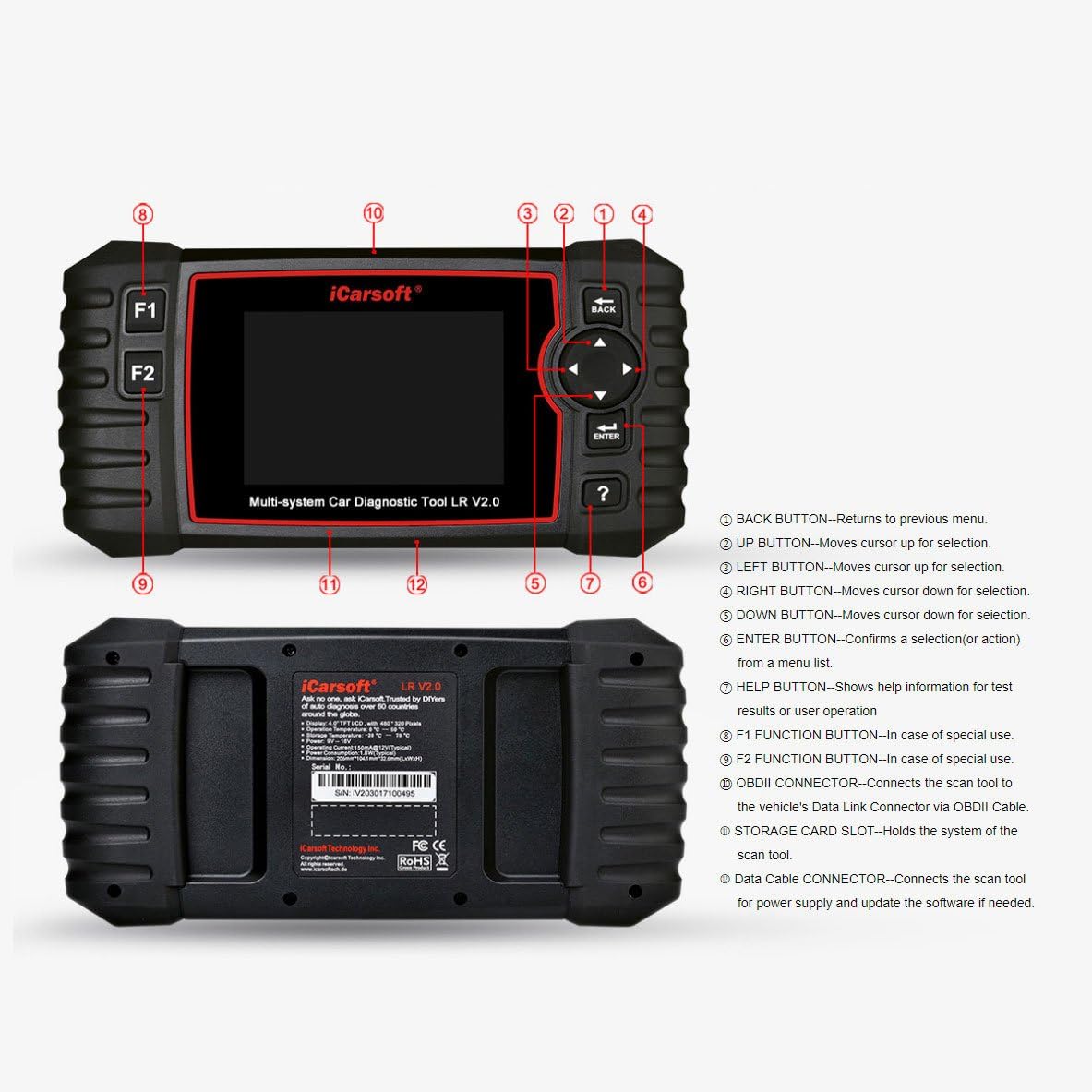 iCarsoft LR V2.0 Diagnostic Tool Review