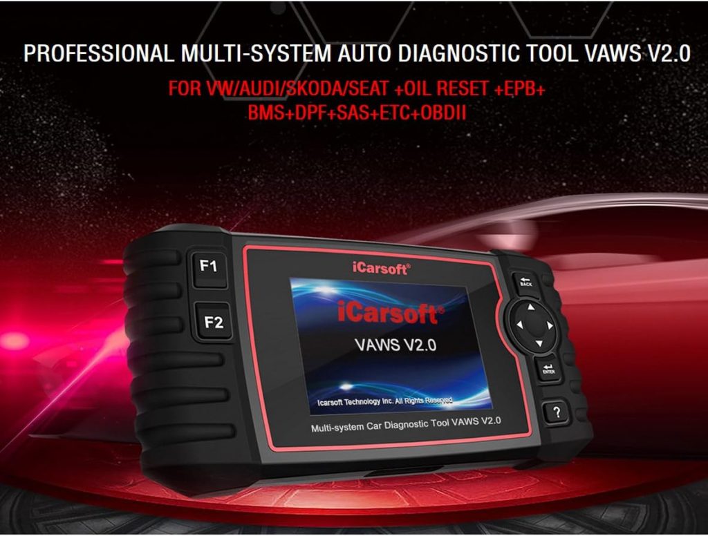 iCarsoft Professional Multi-System Auto Diagnostic Tool VAWS V2.0 for Audi/VW/Seat/Skoda, Oil Reset, DPF Reset, BMS Reset INJ