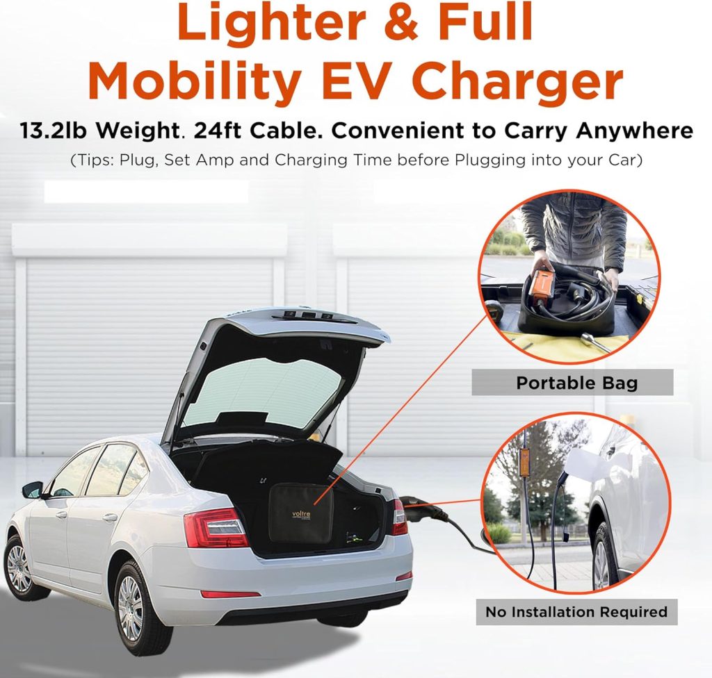 Voltre M2 Level 1 2 EV Charger for Tesla EVs | 25 Ft MAX Cable | 10-32A | 110-240V Portable Electric Car Fast Charger |14-50, 5-15 Plug | Electric Vehicle Charger for J1772 Evs Voltre M2 Level 1 2 EV Charger for Tesla EVs | 25 Ft MAX Cable | 10-32A | 110-240V Portable Electric Car Fast Charger |14-50, 5-15 Plug | Electric Vehicle Charger for J1772 Evs