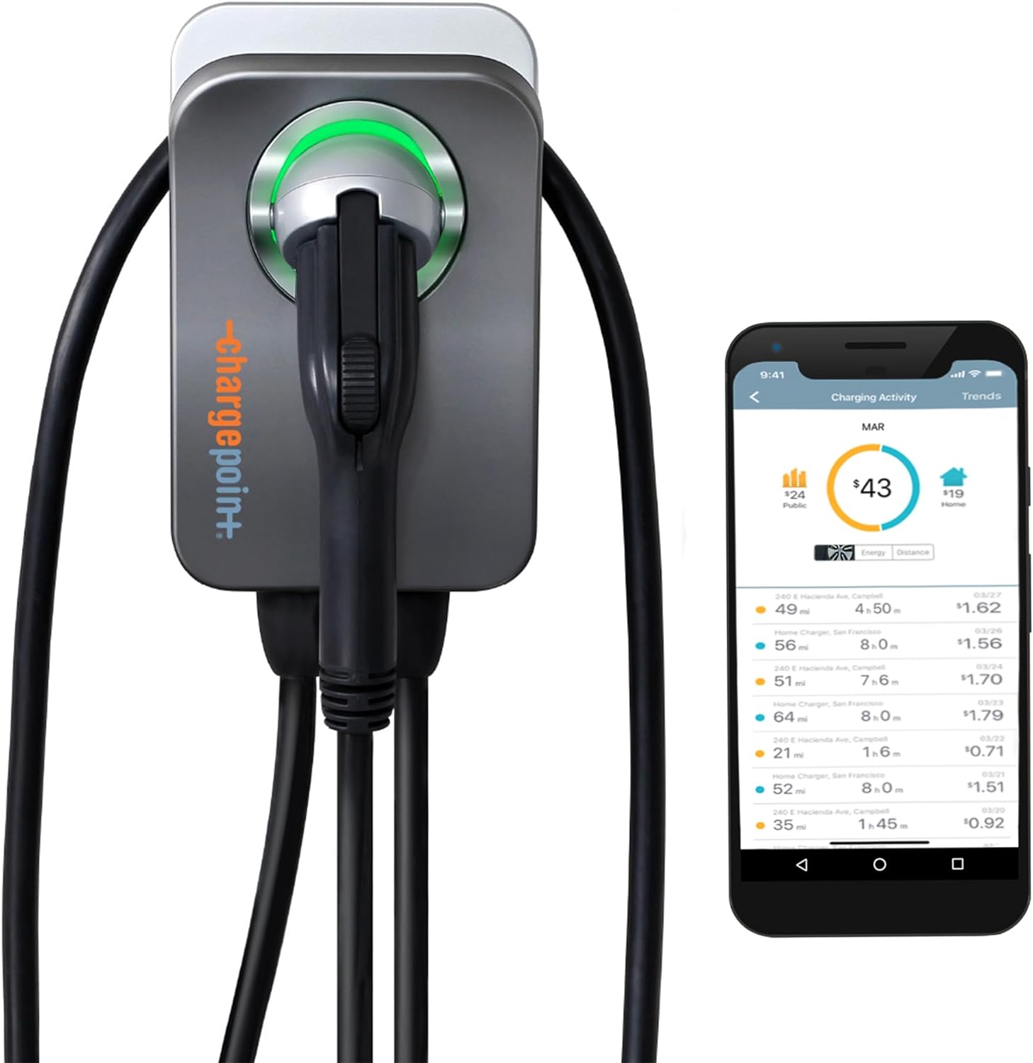 ChargePoint Home Flex Level 2 EV Charger, NEMA 14-50 Outlet 240V EV Charge Station, Electric Vehicle Charging Equipment Compatible with All EV Models