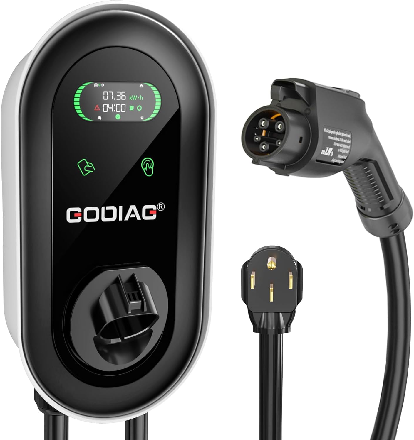 GODIAG Level 2 EV Charger, 40A Indoor/Outdoor Electric Car Charger, Wall-Mount Level 2 Electric Vehicle Charger 240V, 9.6KW J1772 Electric Car Fast Charging Station with NEMA 14-50 Plug 25 Ft Cable GODIAG Level 2 EV Charger, 40A Indoor/Outdoor Electric Car Charger, Wall-Mount Level 2 Electric Vehicle Charger 240V, 9.6KW J1772 Electric Car Fast Charging Station with NEMA 14-50 Plug 25 Ft Cable