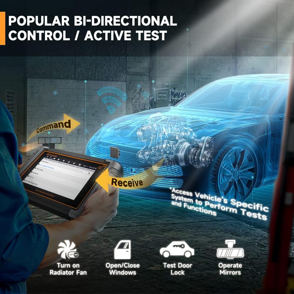 2024 FOXWELL NT809TS Full TPMS Tool, TPMS Activate Programming Relearn Scanner Diagnostic Tool with 4PCS Sensors, Wireless Bidirectional Tool with 30+Resets, 3 Year WIFI Update Car Diagnostic Scanner