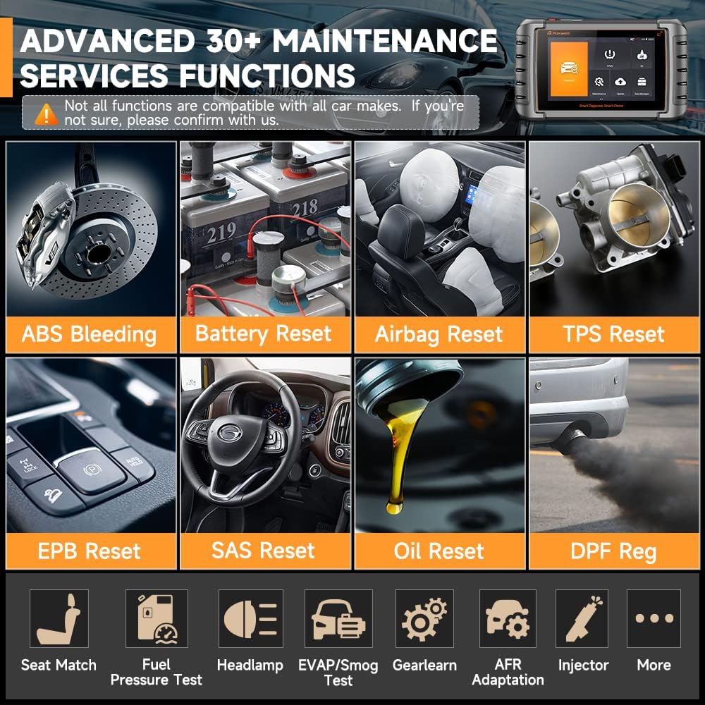2024 FOXWELL NT809TS Full TPMS Tool, TPMS Activate Programming Relearn Scanner Diagnostic Tool with 4PCS Sensors, Wireless Bidirectional Tool with 30+Resets, 3 Year WIFI Update Car Diagnostic Scanner