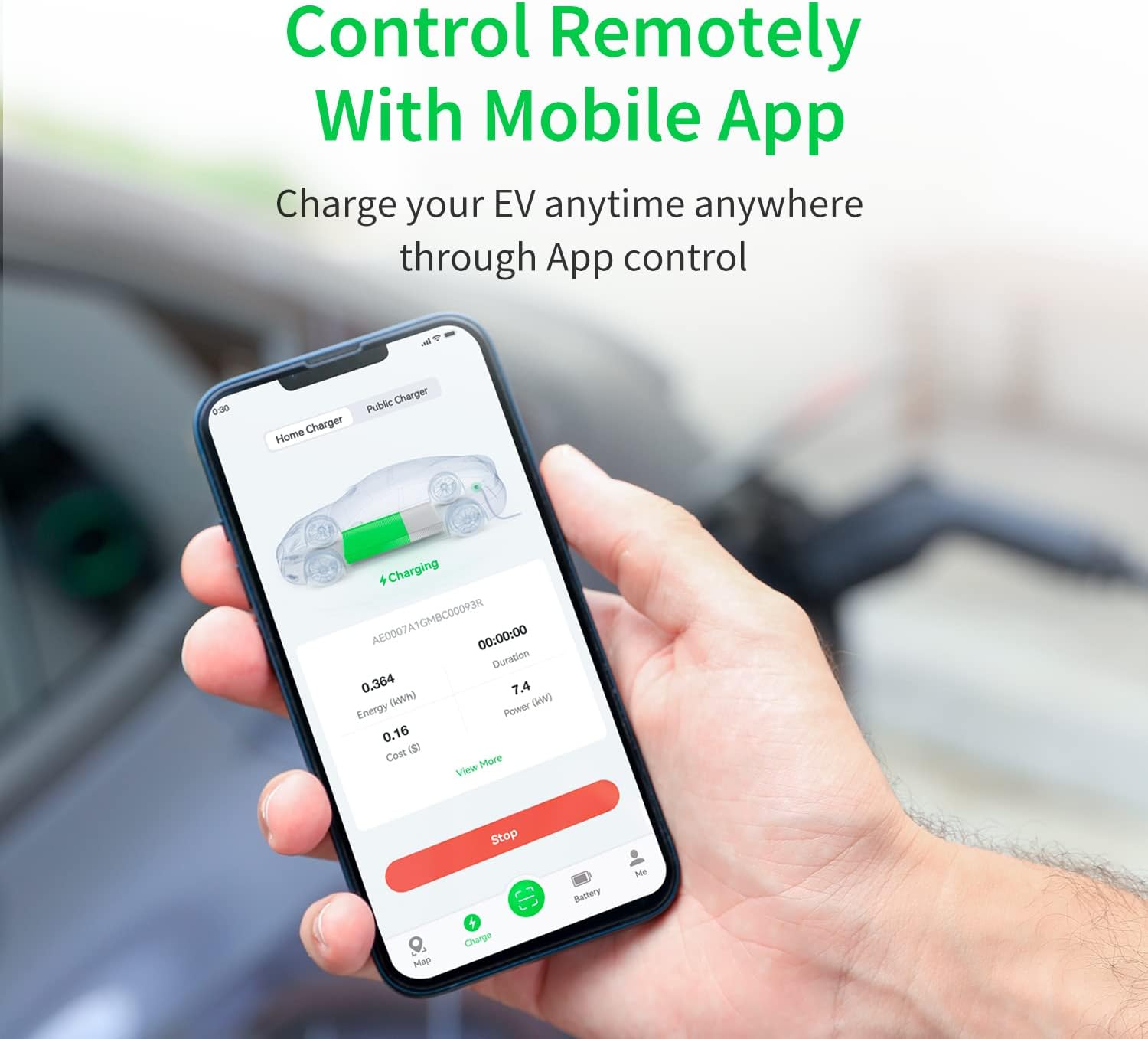 Autel MaxiCharger Home Smart Electric Vehicle (EV) Charger, 40 Amp Level 2 Wi-Fi and Bluetooth Enabled EVSE, Indoor/Outdoor Car Charging Station, with in-Body Holster and 25-Foot Cable（14-50 Plug）