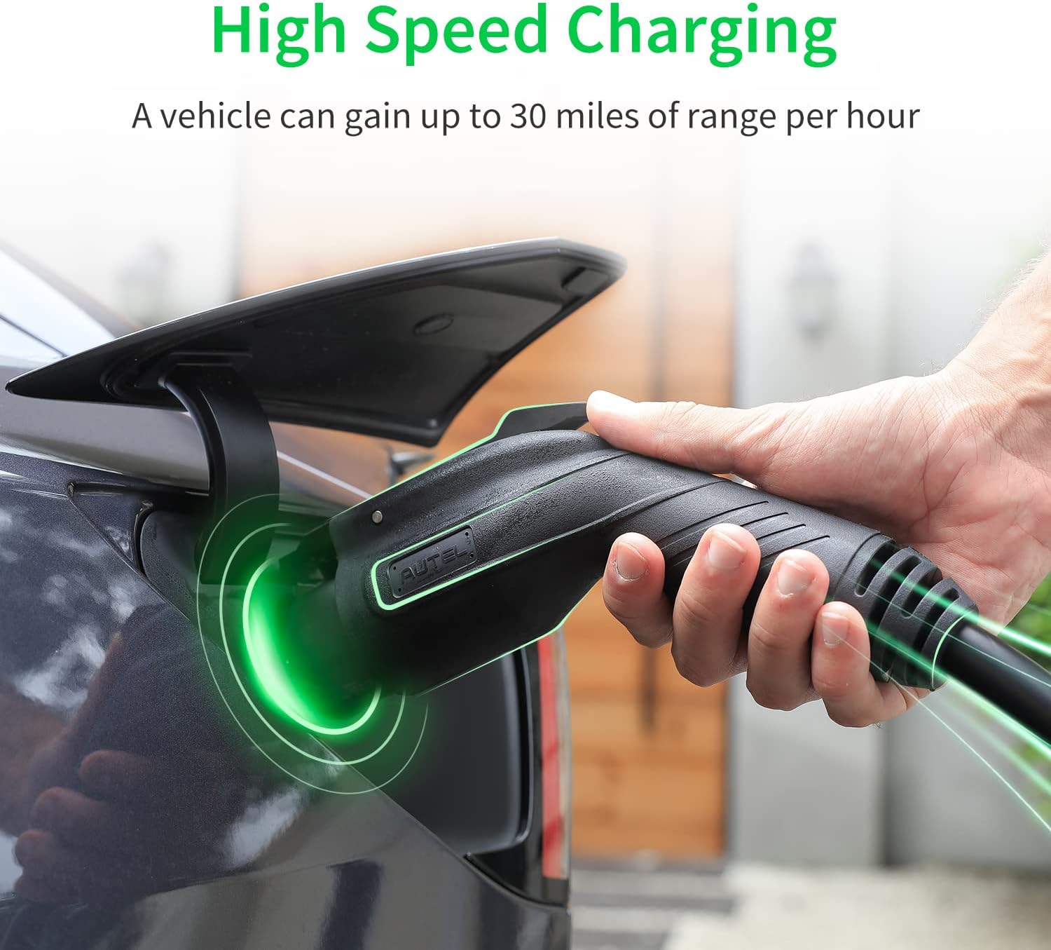 Autel MaxiCharger Home Smart Electric Vehicle (EV) Charger, 40 Amp Level 2 Wi-Fi and Bluetooth Enabled EVSE, Indoor/Outdoor Car Charging Station, with in-Body Holster and 25-Foot Cable（14-50 Plug）