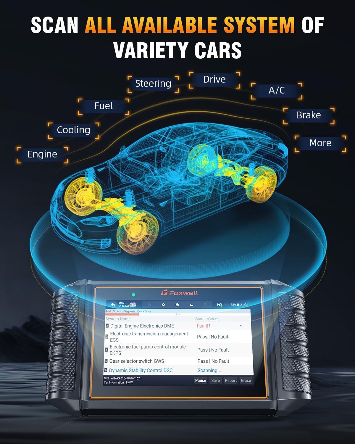 FOXWELL NT726 All System OBD2 + FOXWELL NT706 Code Reader Scan Tool FOXWELL NT726 All System OBD2 + FOXWELL NT706 Code Reader Scan Tool
