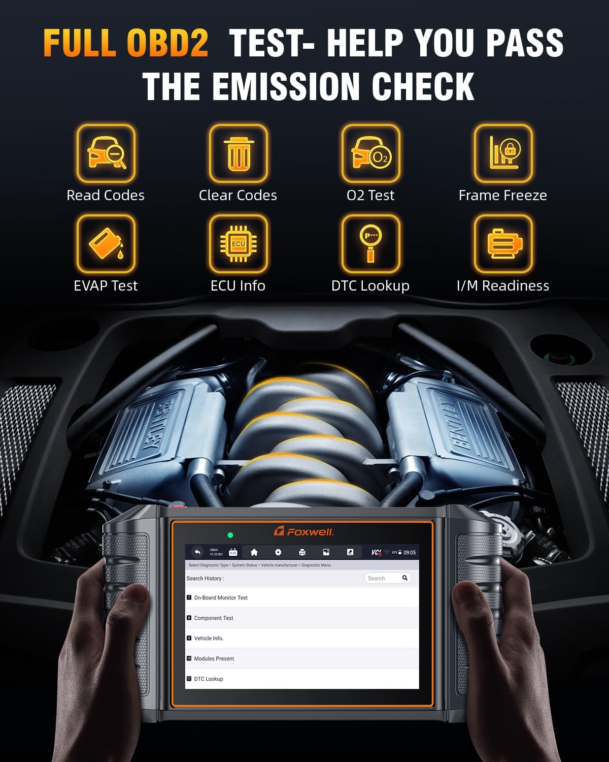 FOXWELL NT726 All System OBD2 Scanner + FOXWELL NT710 Fit for GM Chevy Car Scanner