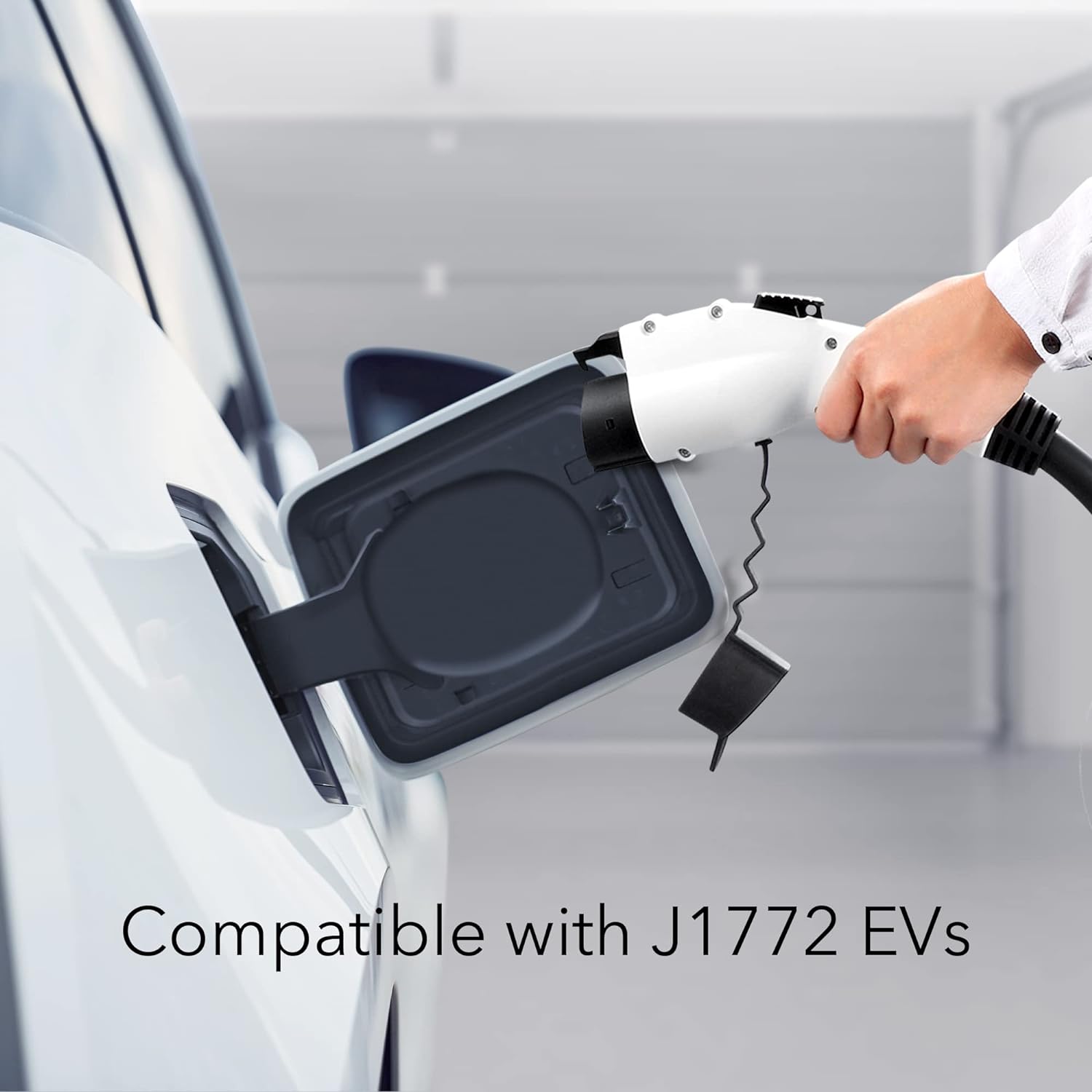 Lectron Electric Vehicle Charger 16 Amp - Level 1 EV Charger (110V) with 21ft Extension Cord Nema 5-15 Plug Compatible with All J1772 EVs