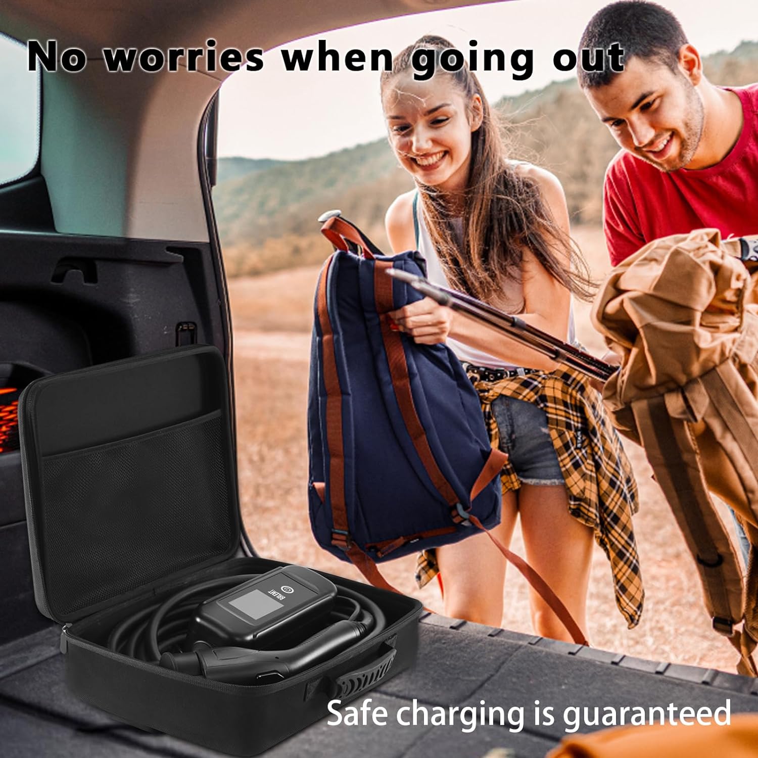 Level1+Level2 Home Portable EV Charger with LED Display (16/13/10/8 Amps Adjustable,110-240 Volts,25ft Cable) SAE J1772 Standard NEMA6-20 Plug NEMA 5-15 Plug Adapter Portable Cable Box Level1+Level2 Home Portable EV Charger with LED Display (16/13/10/8 Amps Adjustable,110-240 Volts,25ft Cable) SAE J1772 Standard NEMA6-20 Plug NEMA 5-15 Plug Adapter Portable Cable Box