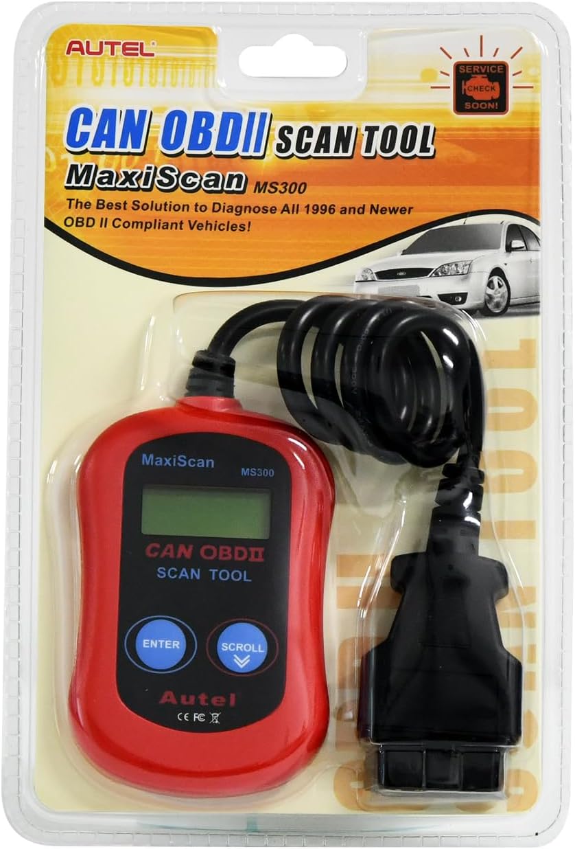 Autel MS300 OBD2 Scanner Code Reader, Turn Off Check Engine Light, Read Erase Fault Codes, Check Emission Monitor Status CAN Diagnostic Scan Tool Autel MS300 OBD2 Scanner Code Reader, Turn Off Check Engine Light, Read Erase Fault Codes, Check Emission Monitor Status CAN Diagnostic Scan Tool