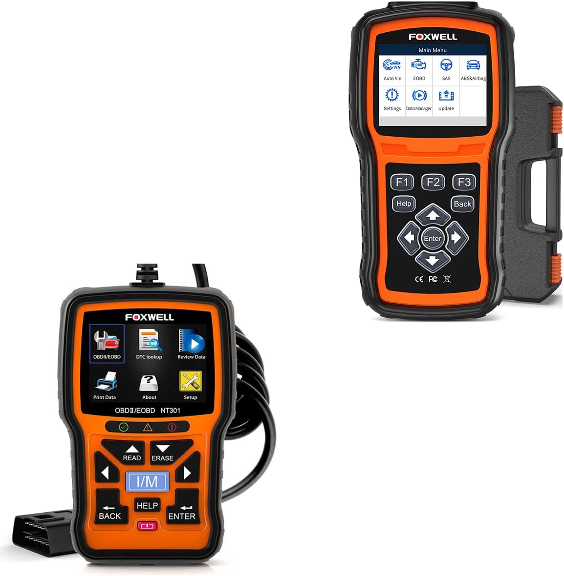 FOXWELL NT301 OBD2 Scanner Live Data FOXWELL NT630 Plus OBD2 Scanner ABS Brake SRS Airbag Scanner Auto Bleed Scan Tool