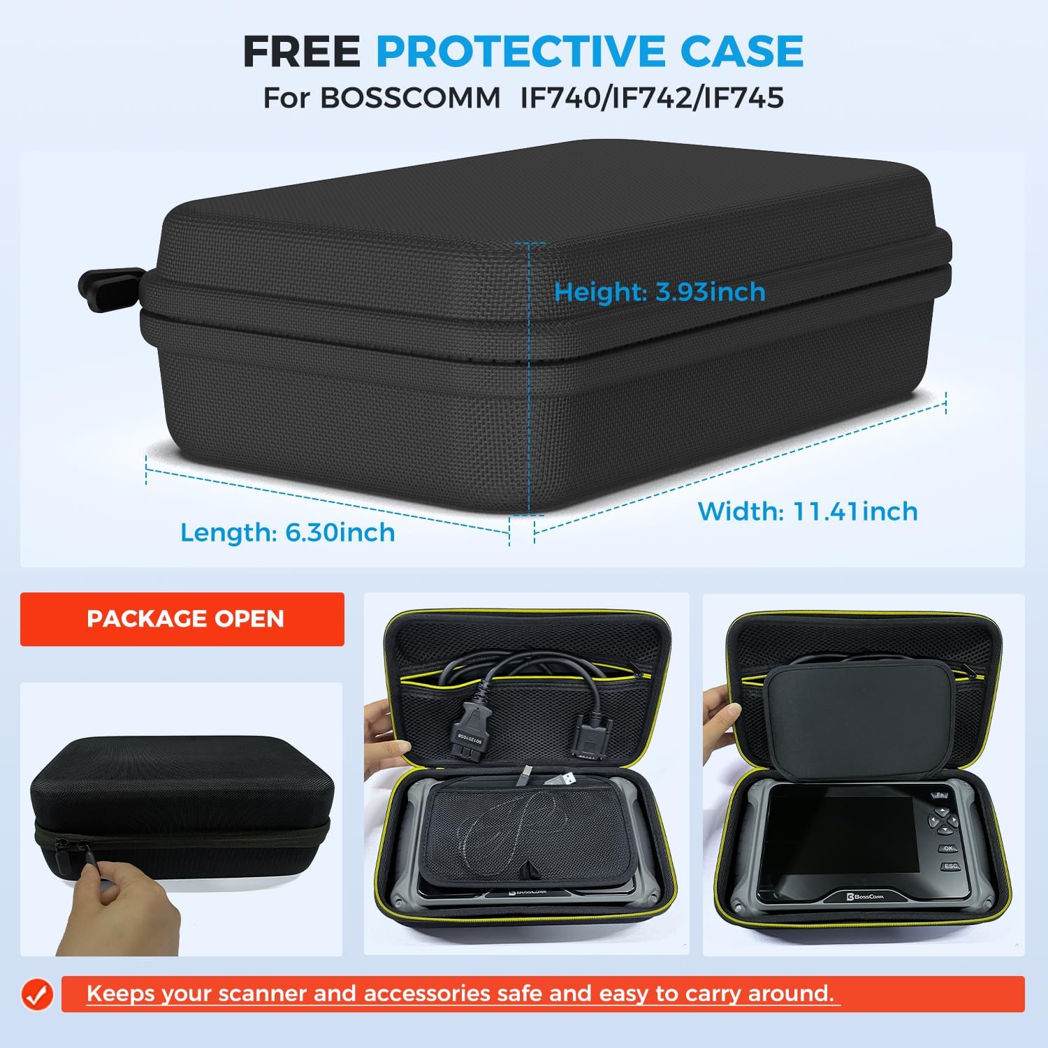 IF745 OBD2 Scanner Diagnostic Tool, All System HVAC Car Diagnostics with ABS Brake Bleed-BMS-Oil Reset-Throttle Relearn-SAS-EPB, Scan ToolCode Reader with 7 Screen, Lifetime WiFi Update