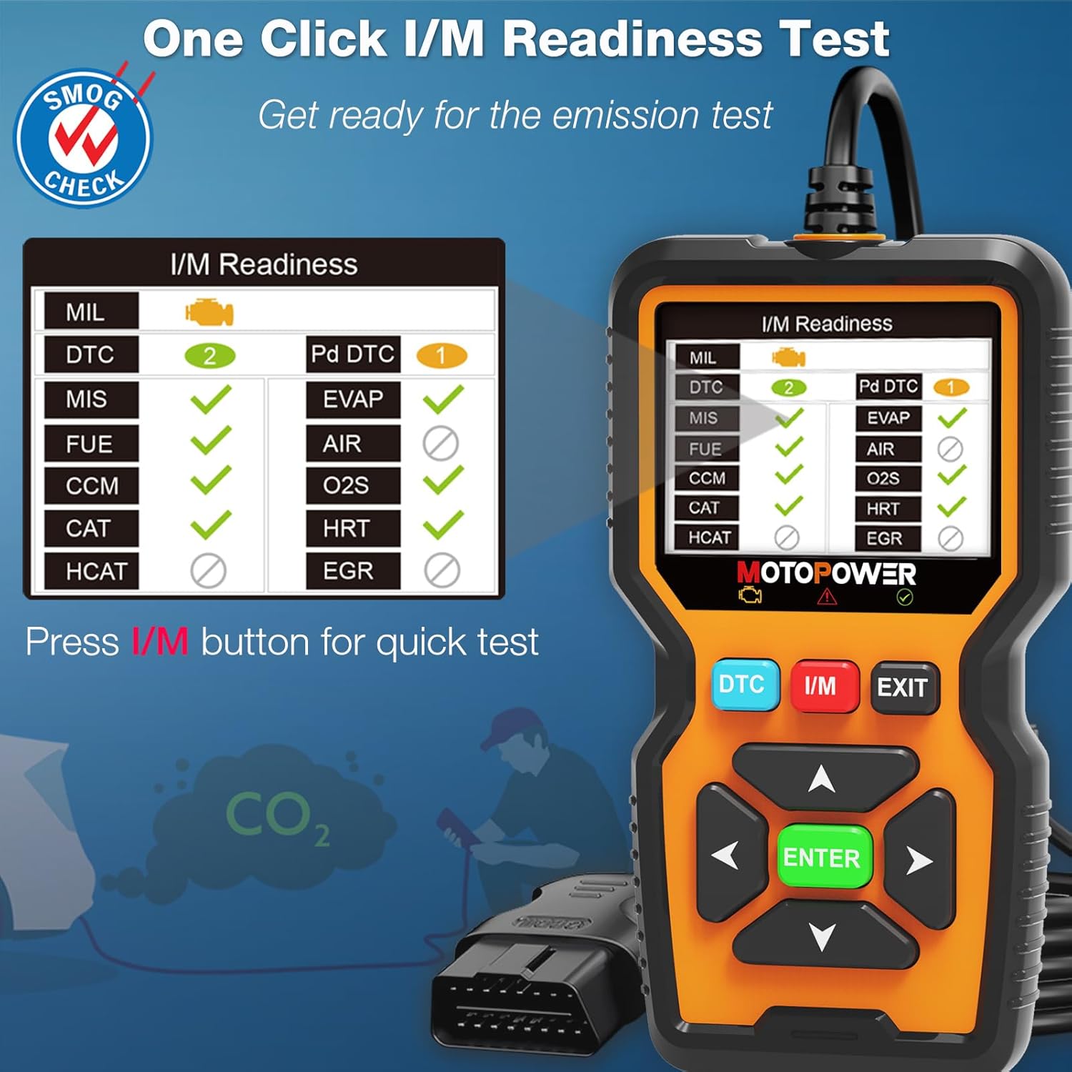 MOTOPOWER MP69039 Car OBD2 Scanner Code Reader Engine Fault Code Reader Scanner CAN Diagnostic Scan Tool Advanced Edition