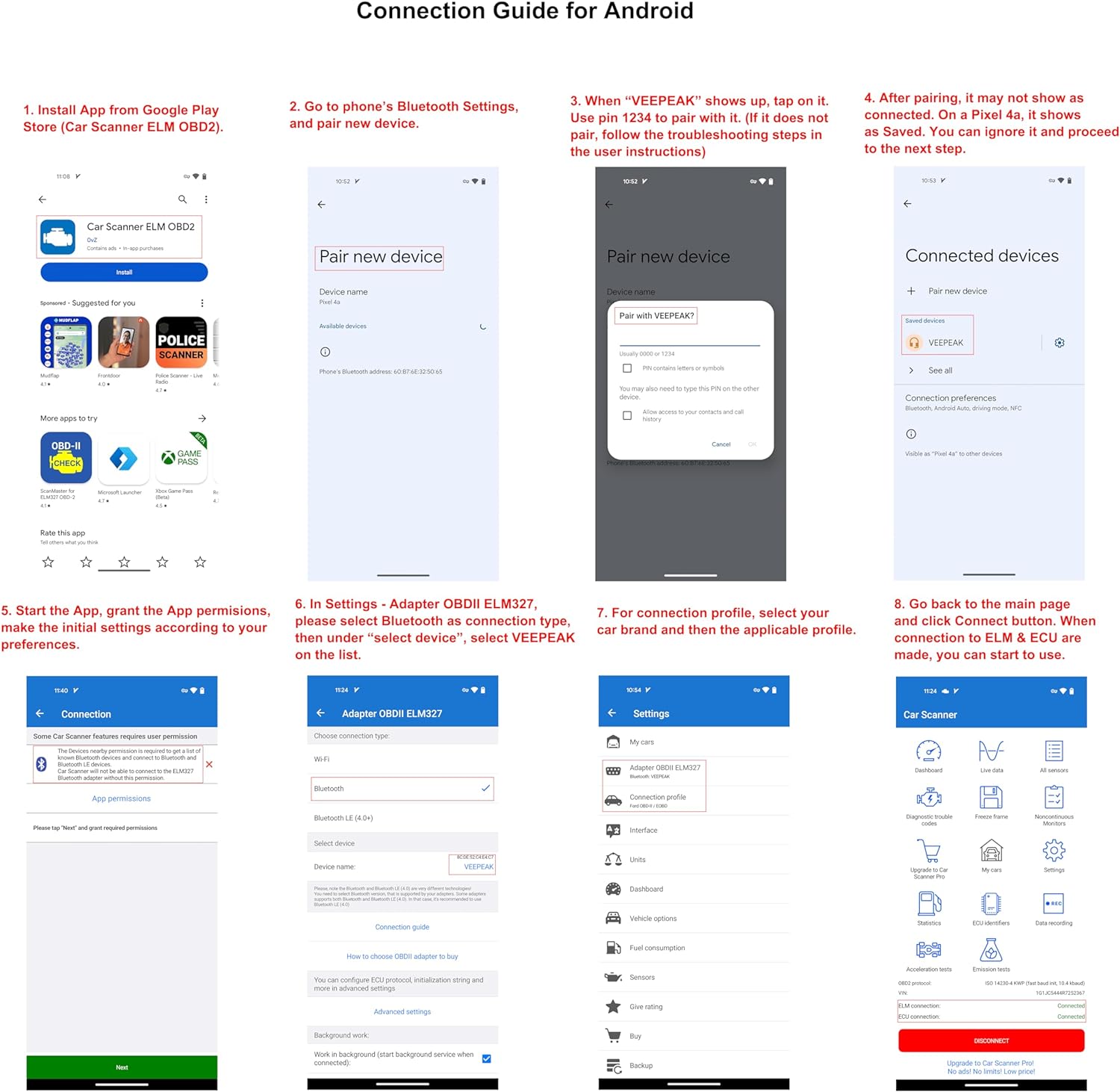 Veepeak OBDCheck BLE+ Bluetooth 4.0 OBD II Scanner for iOS Android, Car Diagnostic Code Reader Scan Tool for Universal OBDII/EOBD Vehicles Veepeak OBDCheck BLE+ Bluetooth 4.0 OBD II Scanner for iOS Android, Car Diagnostic Code Reader Scan Tool for Universal OBDII/EOBD Vehicles