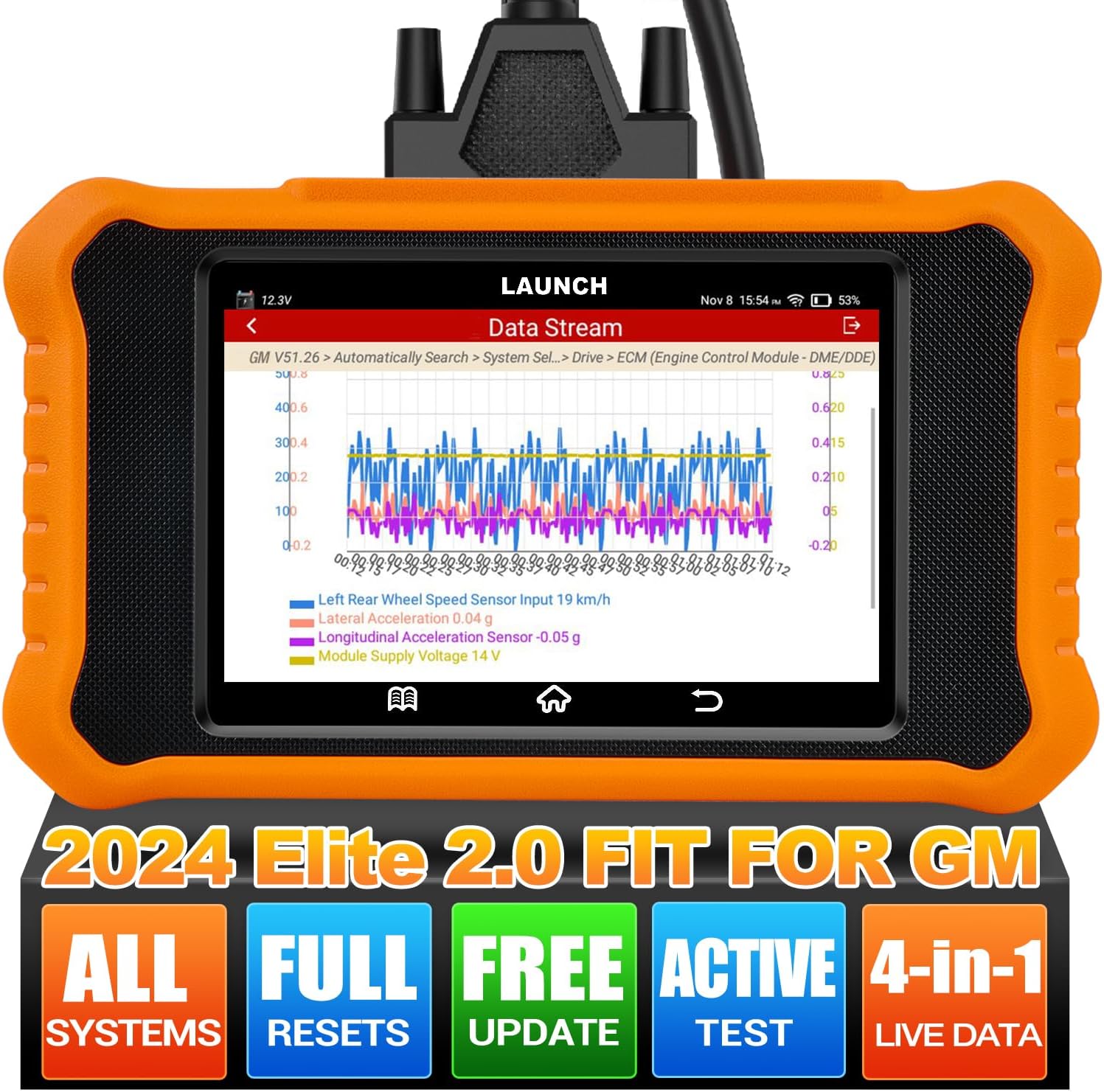 2024 LAUNCH Creader Elite V2.0 fit for GM Bi-Directional Scan Tool, All Reset Full System Diagnostic Scanner, AUTOVIN, Full OBD2 Code Reader for Buick/Chevrolet/Cadillac/GMC, Lifetime Free Update 2024 LAUNCH Creader Elite V2.0 fit for GM Bi-Directional Scan Tool, All Reset Full System Diagnostic Scanner, AUTOVIN, Full OBD2 Code Reader for Buick/Chevrolet/Cadillac/GMC, Lifetime Free Update