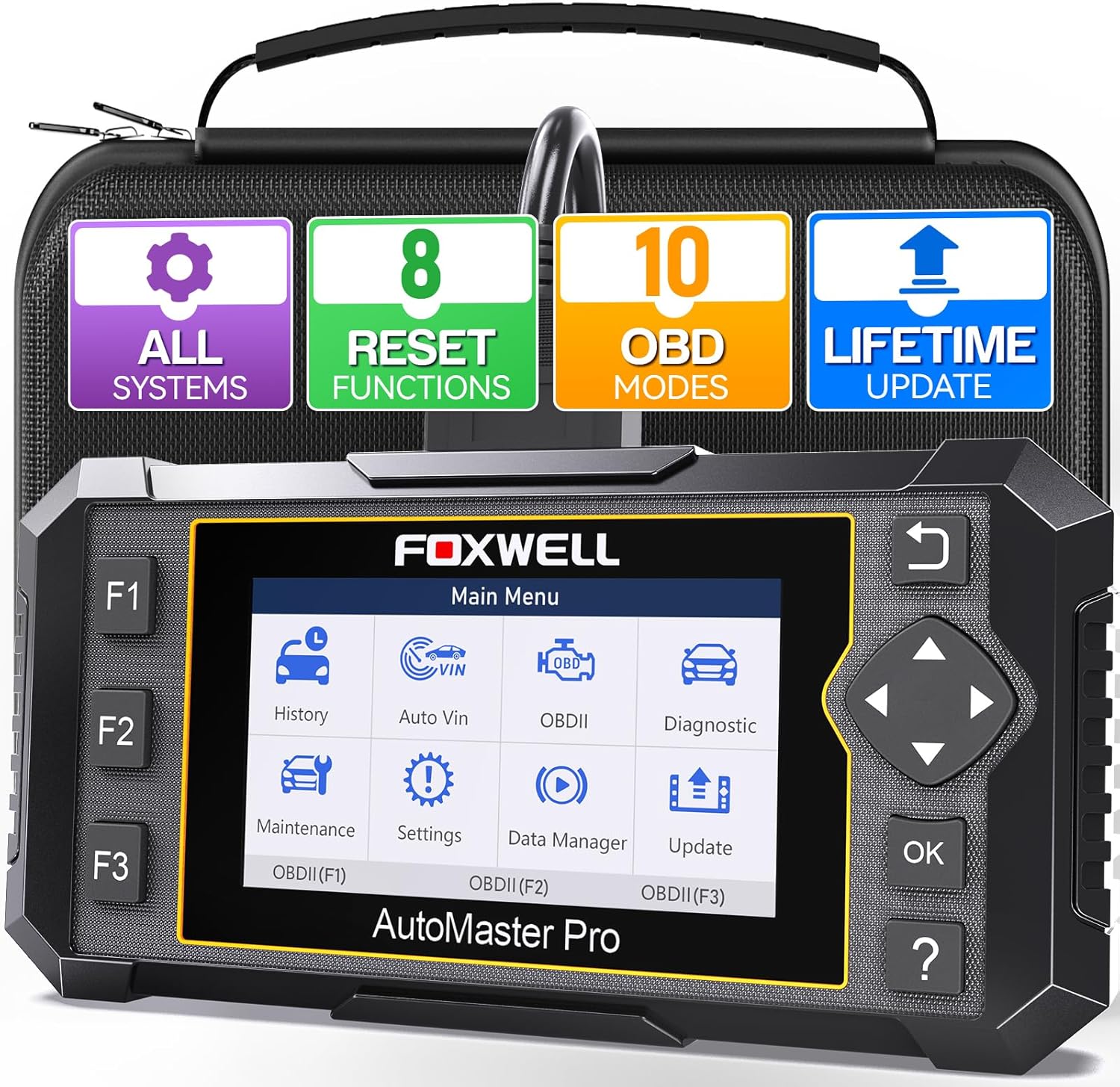 FOXWELL Car Scanner NT624 Elite All System OBD2 Scanner Diagnostic Tool 8 Reset Code Reader ABS/SAS/TPS/Oil/EPB/BRT Scanner for Car Lifetime Update Car Diagnostic Scanner with Battery Test FOXWELL Car Scanner NT624 Elite All System OBD2 Scanner Diagnostic Tool 8 Reset Code Reader ABS/SAS/TPS/Oil/EPB/BRT Scanner for Car Lifetime Update Car Diagnostic Scanner with Battery Test