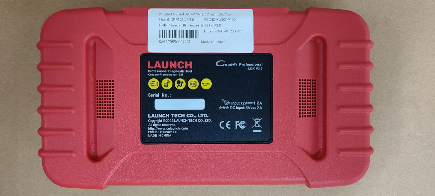 LAUNCH OBD2 Scanner CRP123X Elite Car Scanner,2024 Lifetime Free Online Update Diagnostic Scan Tool with SAS/Throttle Reset,ABS SRS Transmission Car Check Engine Code Reader,Auto VIN,Battery Test