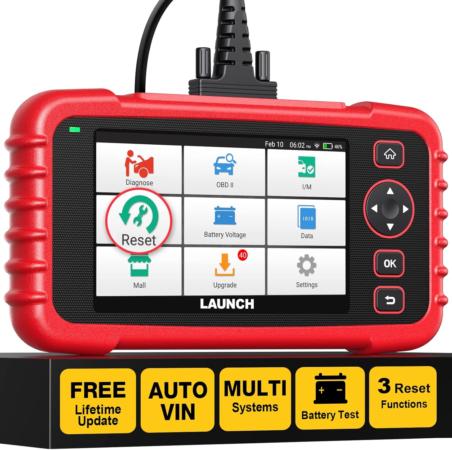 LAUNCH OBD2 Scanner CRP123X Elite, Lifetime Free WiFi Update scan Tool, FCA SGW, SAS Calibration/Throttle Reset/Oil Reset Diagnostic Scanner, Multi Systems Car Scanner, Battery Test, Auto VIN LAUNCH OBD2 Scanner CRP123X Elite, Lifetime Free WiFi Update scan Tool, FCA SGW, SAS Calibration/Throttle Reset/Oil Reset Diagnostic Scanner, Multi Systems Car Scanner, Battery Test, Auto VIN