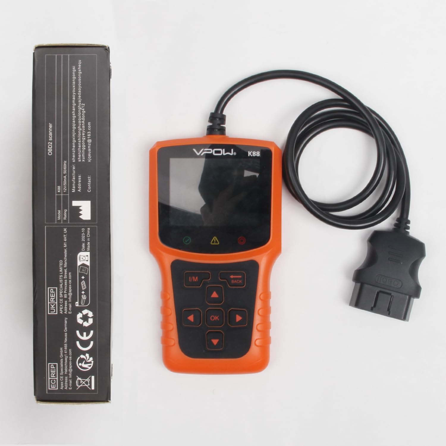 OBD2 Scanner Code Reader Tool: OBD Car Diagnostic Scan Tool - Auto Car Engine Fault Code Reader for All OBDII Protocol Cars Since 1996 - Compatible with Ford BMW Toyota Honda Cars ects (Orange) OBD2 Scanner Code Reader Tool: OBD Car Diagnostic Scan Tool - Auto Car Engine Fault Code Reader for All OBDII Protocol Cars Since 1996 - Compatible with Ford BMW Toyota Honda Cars ects (Orange)