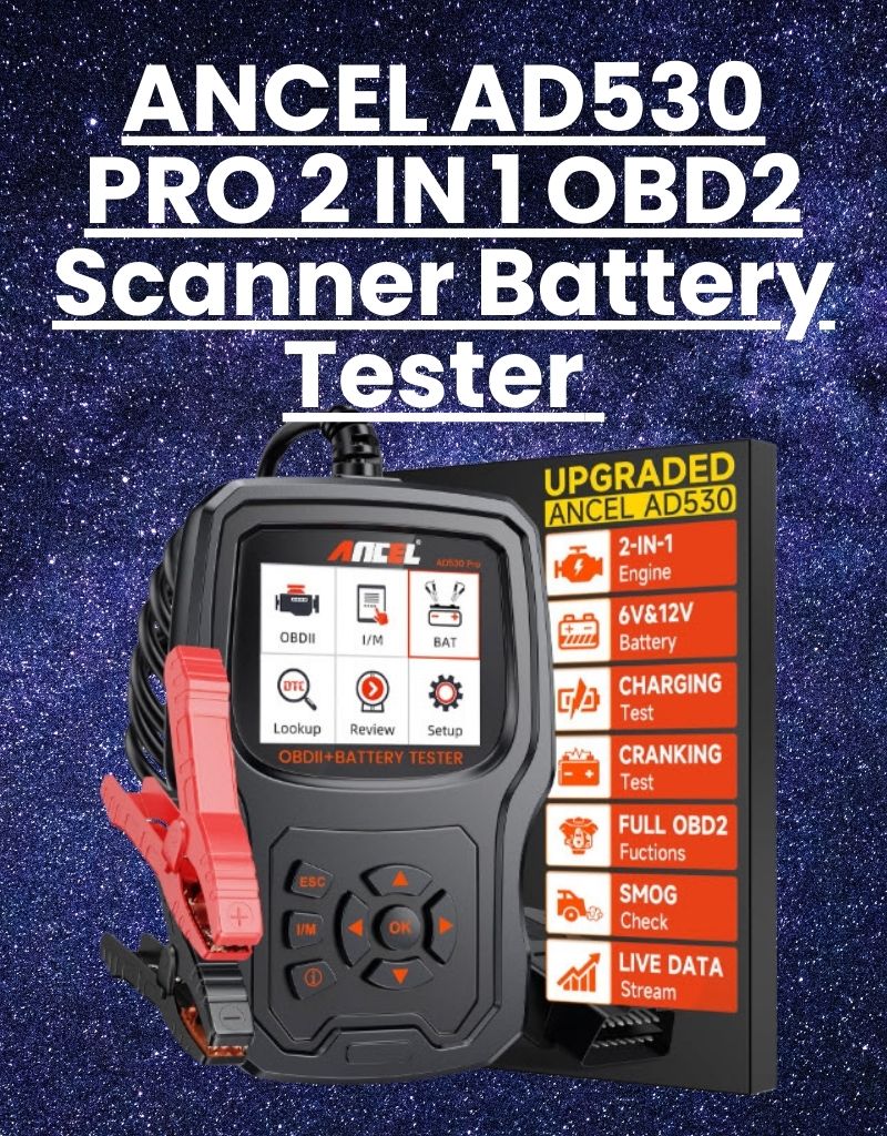 ANCEL AD530 PRO 2 IN 1 OBD2 Scanner Battery Tester Review