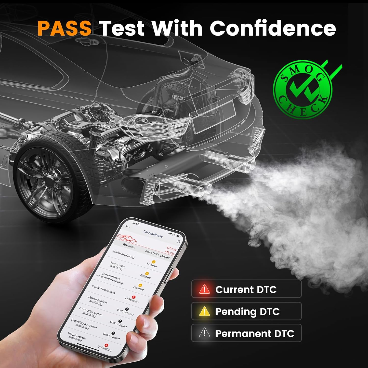 ANCEL AD310BT OBD2 Scanner Diagnostic Tool, Car Code Reader Bluetooth with Premium App On iOS Android, Vehicle Code Reader Check Engine Light for All Cars After 1996