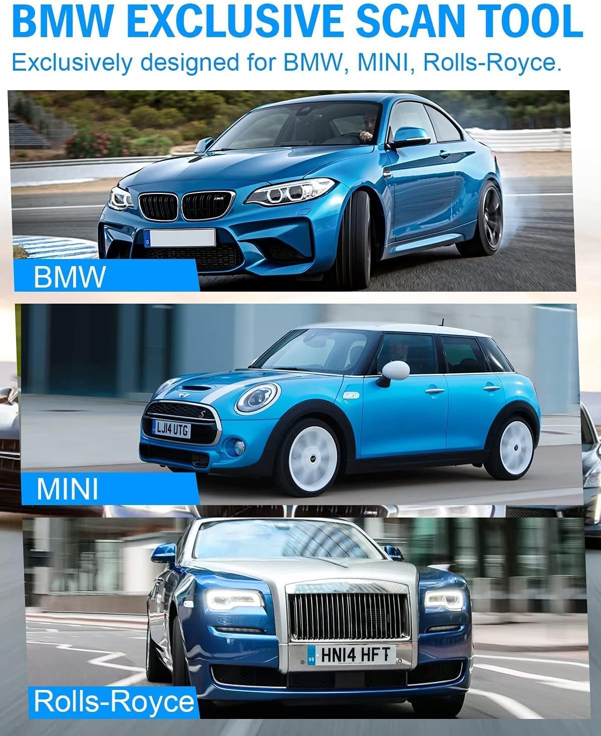 ANCEL BM700 Full Diagnostic Scan Tool Fit for BMW with Case, All Systems OBD2 Scanner Car Battery Registration Code Reader with ABS CBS Oil EPB SAS Fuel Pump Reset