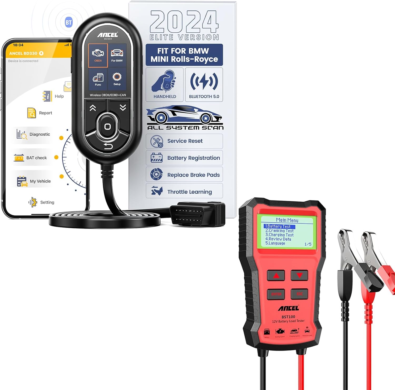 ANCEL BD330 Battery Registration Scan Tool Review